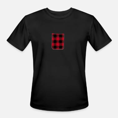 Red Plaid Pocket' Men's Premium T-Shirt 